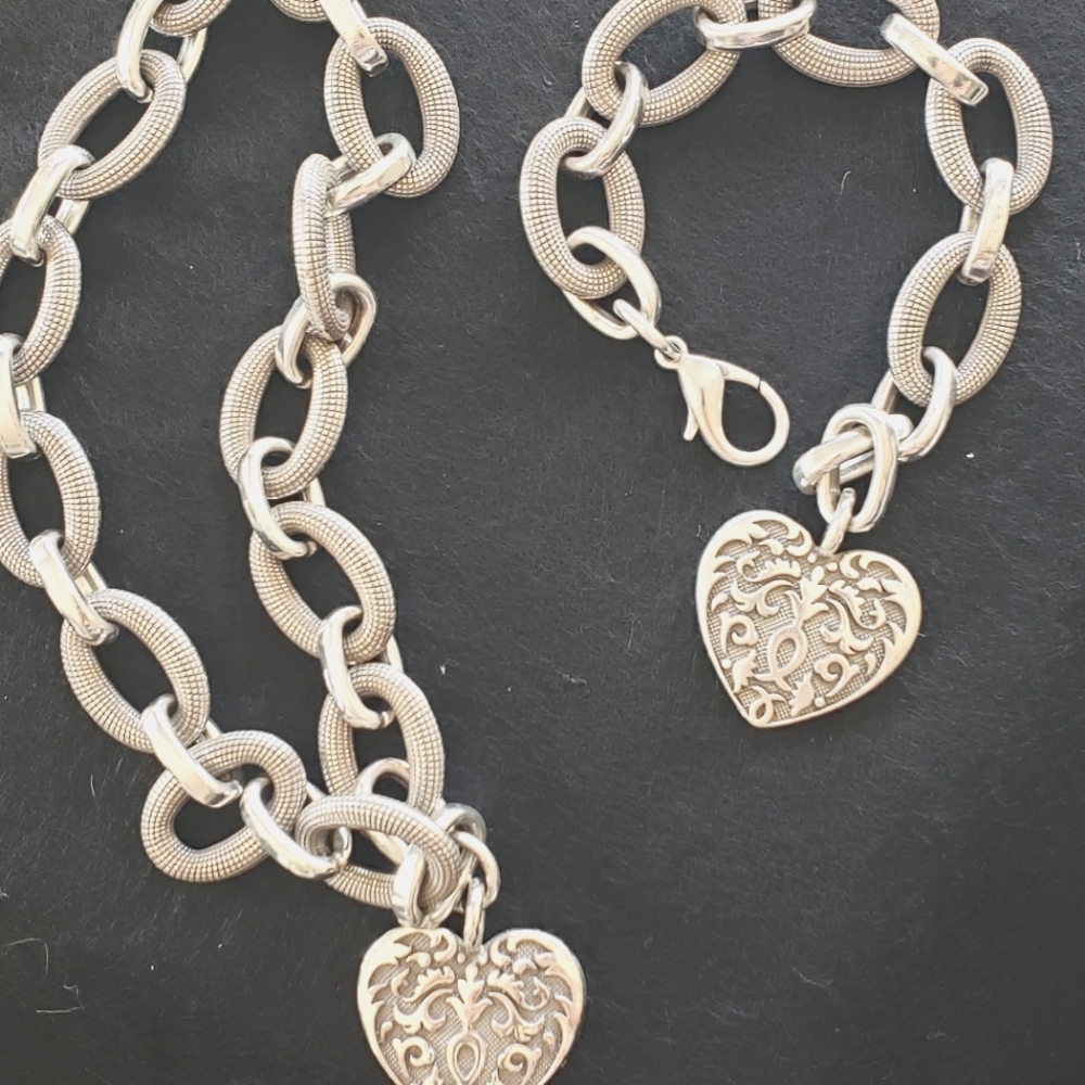BRIGHTON Heart Necklace & Bracelet